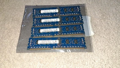 Lot of 4 HYNIX 2GB 1Rx8 PC3L-10600R-9-11-A1 HMT325R7CFR8A-H9 Reg ECC Memory USED - Image 1 of 2