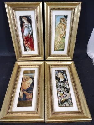 Juego de cuatro paneles Botticelli y Lippi enmarcados en oro Pier 1 Madonna, Venus, Primavera Foto 1 de 4