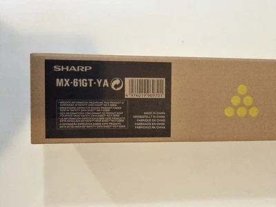 Sharp MX61 Genuine MX-61GT-YA Yellow Toner Cartridge - Image 1 of 4