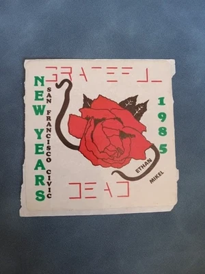 Memorabilia de Grateful Dead ¡¡¡¡¡¡¡¡¡¡¡¡¡¡ ¡Un pedazo de historia! Nochevieja 1985 raro Foto 1 de 2