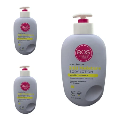 3 x EOS Shea Better Body Lotion- Vanilla Cashmere, 24-Hour Moisture - Ships Free - Image 1 of 3