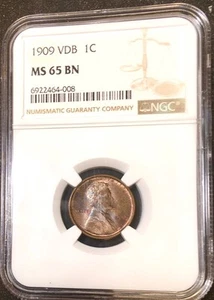 1909 VDB MS65BN / An Awesome L@@KIN "VDB" Lincoln / Graded by NGC / NICE:-))) - Picture 1 of 4