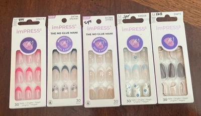 KISS imPRESS 压指甲,5 盒套装。 中号,全新 — 第 1/3 张图片