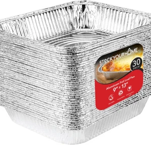 Disposable 9x13 Aluminum Foil Pans (30 Pack) - Deep for Cooking, Storing - Picture 1 of 3
