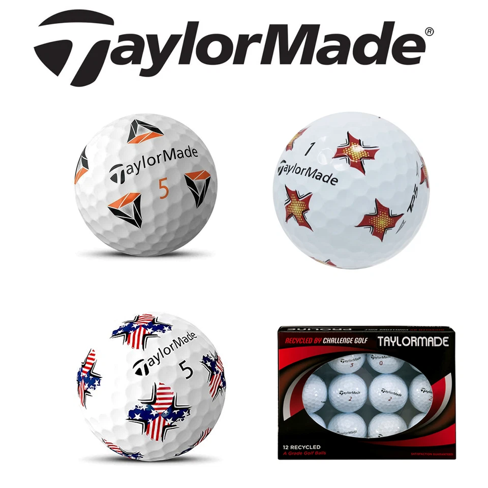 TaylorMade TP5 Pix oder TP5X Pix GOLFBÄLLE recycelt GRADE A ein Dutzend KOSTENLOSER VERSAND!