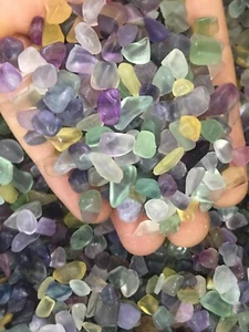 2.2LB Natural fluortie gravel Quartz crystal Reiki healing gift - Picture 1 of 11