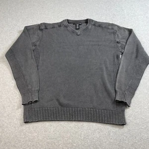 Structure Sweater Men XL Gray Ramie Blend Jumper Academia Heritage Grunge Y2K - Picture 1 of 10
