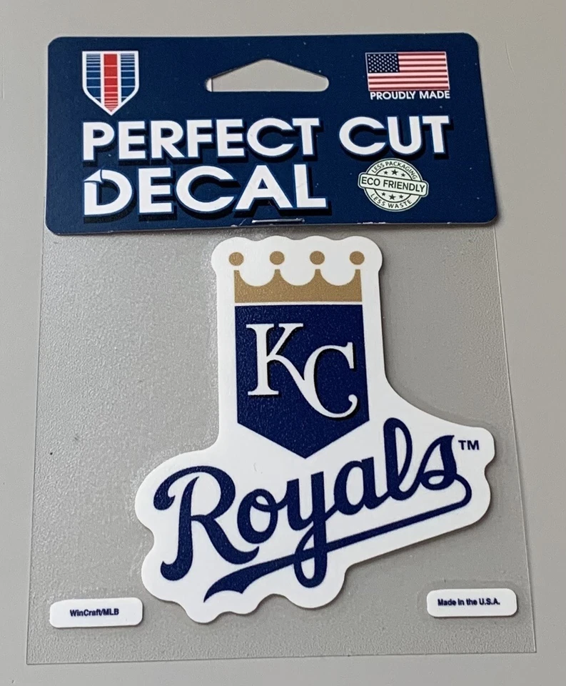 Kansas City Royals Official 3 X 4 Inch Logo Perfect Cut Decal By WinCraft! - Image 1 of 1