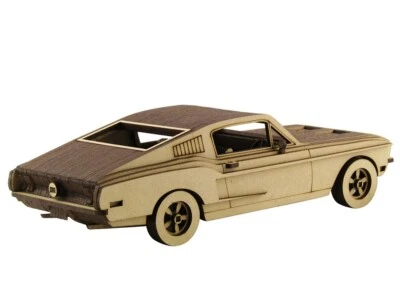 Wooden 3D Mustang 1968 Puzzle, 3D Puzzle, 97 Pieces, New - Image 1 of 3
