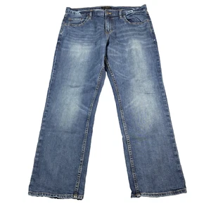 Banana Republic Athletic Fit Jeans Men's 36x29 Mid Rise Med Wash Denim Whiskered - Picture 1 of 15