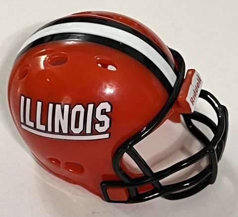 Illinois Fighting Illini Riddell Pocket Pro Helmet Mini Helmet Revolution Style Cover
