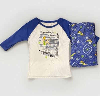 Juego de pijama Disney Tinker Bell niñas talla XL manga 3/4 Foto 1 de 4