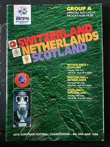 Euro 96 10/13/18th June @ Villa Park Group A Scotland Netherlands Switzerland - Picture 1 of 1