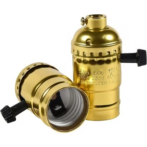 2x 3-Way Lamp Sockets E26 Bulb Light Holder for Zing Ear ZE-309-3 1/8 IP Threads - Picture 1 of 9
