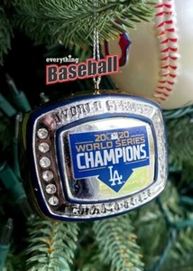 Anillo Campeonato Serie Mundial 2020 Los Angeles Dodgers adorno de Navidad Foco - Imagen 1 de 5