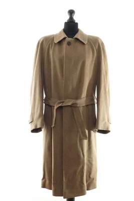 Dressler Men's Coat Vittorio Veneto 50 Beige Long Single Row 100% Cashmere - Image 1 of 4