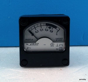 PANEL ANALÓGICO MEDIDOR MILIAMPER DC 0-1mA 4% M4231.62 MILITAR URSS URSS RARO - Imagen 1 de 9