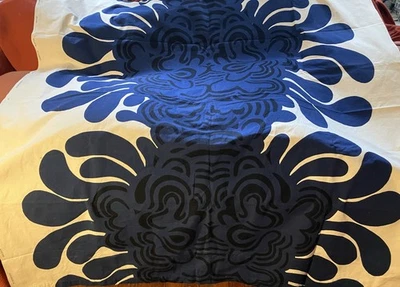 Tela Marimekko vintage años 70 panel colgante "Samuri" impreso a mano Foto 1 de 4