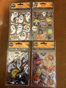 4 Packages Of Halloween Scrapbooking Stickers - 3D - New In Package - Picture 1 of 6
