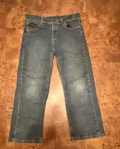 Boy’s Wrangler Dark Blue Denim Jeans Sz 8 Husky - Picture 1 of 6