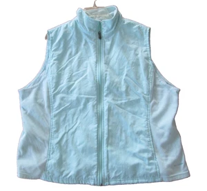 Womens Columbia Lightweight Zipper Front Vest with Fleece Sides Blue size 2X - Picture 1 of 3