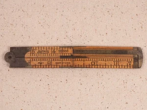 Vintage Lufkin No.386 2-Fold Arch Hinge 12" Boxwood Rule Beautiful! - Picture 1 of 5