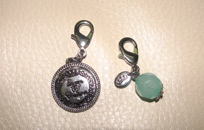 2 dijes de colección Juicy Couture facetados AQUA cuentas y medalla de plata para pulsera sin rese Foto 1 de 4