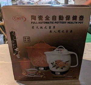 Full Automatic Pottery Health Pot White Floral Model CK-38 3.8L 550W - Picture 1 of 3