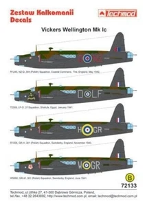 Techmod 72133 Vickers Wellington IC 1/72 scale decals - Picture 1 of 2