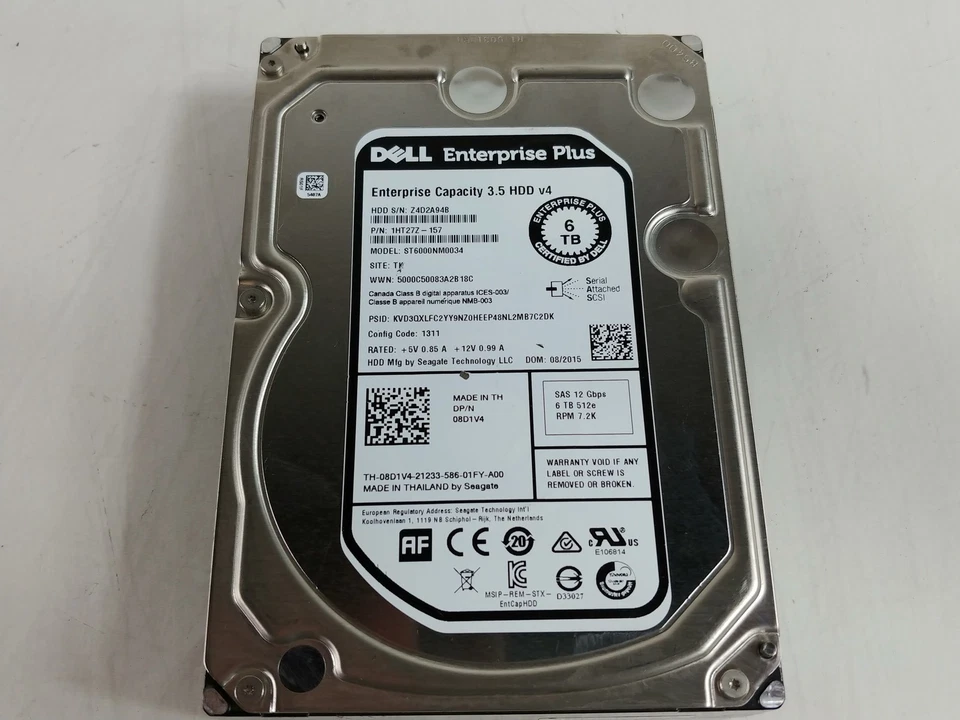 Seagate Dell Enterprise Plus ST6000NM0034 6 TB SAS 3 3.5 in Hard Drive - Image 1 of 4