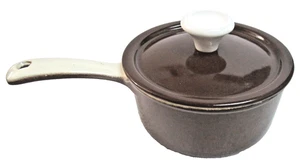 DescoWare Kochtopf mit Deckel Gusseisen braun 7/8 Q Belgien Vintage S9-214 - Bild 1 von 9