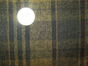 CLASSICO tessuto LANA vintage GIALLO NERO PLAID ANNI 60 - TIMIDO 1 yd - Foto 1 di 2