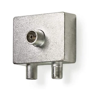 Banda Larga Multimedia-Aufsteckadapter IEC Coassiale Switch per Modem Cavo TV - Zdjęcie 1 z 6