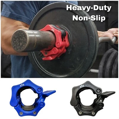2 Inch Olympic Barbell Clamps Lock Clip Quick Release Collars Standard Gym Bar - Image 1 of 4