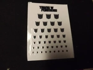 For Autobot Decepticons Transformers Silver Trimed Sticker Decal No Background - Picture 1 of 3