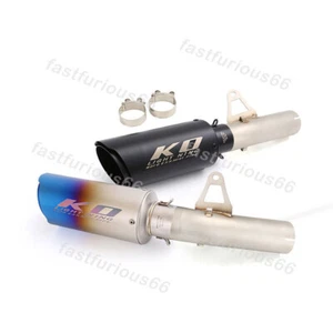 60MM Muffler For BMW S1000RR 2015-2016 Black Exhaust System Mid Link Pipe Tube - Picture 1 of 14