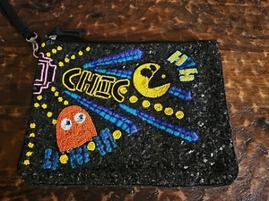 Pacman And Ghost Beaded Multicolor Purse - Picture 1 of 5