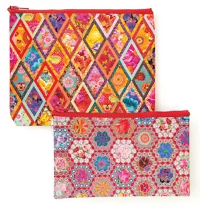 Fabulous Florals Öko Reißverschluss Beutel Set Bücher 9,5" x 7" Kunst Mode Neu - Bild 1 von 1