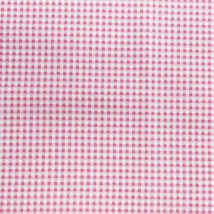 Cotton Fabric - Pink & White Small Gingham Check - Craft Fabric Material Metre - Picture 1 of 4