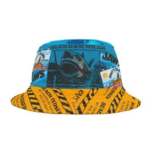 Shark Themed Bucket Hat- Jaws 50th Anniversary Amity Village - Picture 1 of 5