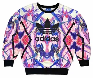 Adidas Originals Women’s Florera Trefoil Exotic Bird Crewneck Sweatshirt AB1989 - Picture 1 of 6