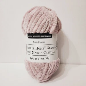 Loops & Threads Chenille Home Grand Yarn Rose 10.5 Oz Pink Skein - Picture 1 of 7