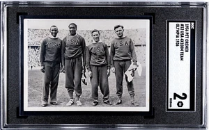 1936 Pet Cremer Olympia #12 Jesse Owens Team USA Rookie Card RC SGC 2 Iconic! - Bild 1 von 2