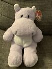Ty Pluffies   Wades The Hippo   Rare Mwmts Stuffed Animal Toy