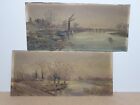 pair of English landscapes initialled M.G circa 1880 on artists board 50
