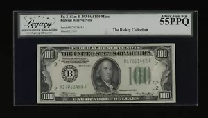 DBR 1934-A $100 FRN New York Mule Fr. 2153-Bm Legacy 55 PPQ Serial B17053465A - Picture 1 of 2