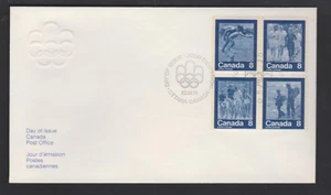 Canada- OFDC 629-32 1974 Summer Sports block - Picture 1 of 1