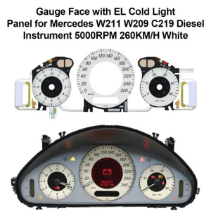 For Mercedes W211 Diesel Instrument Gauge Face with EL Cold Light 260KM/H White - Picture 1 of 9