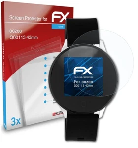 atFoliX 3x Screen Protection Film for oozoo Q00113 43mm Screen Protector clear - Zdjęcie 1 z 8