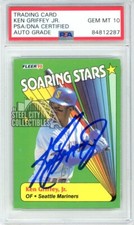 Ken Griffey Jr 1990 Fleer Soaring Stars Autograph Card #6 PSA/DNA 10